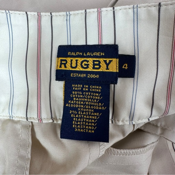 Ralph Lauren Rugby Mini Skirt Khaki Tan Cotton Casual Preppy Classic Style Sz 4 - Picture 9 of 13